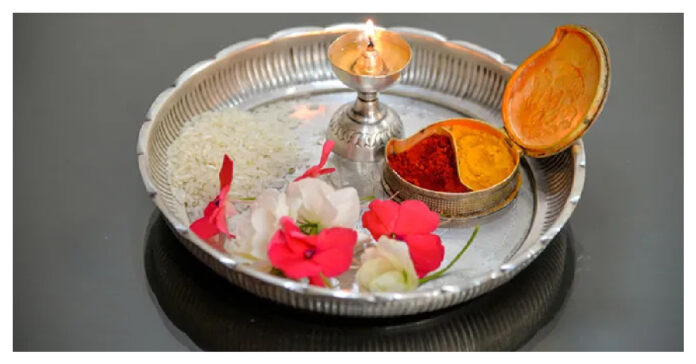 plate of worship in the temple