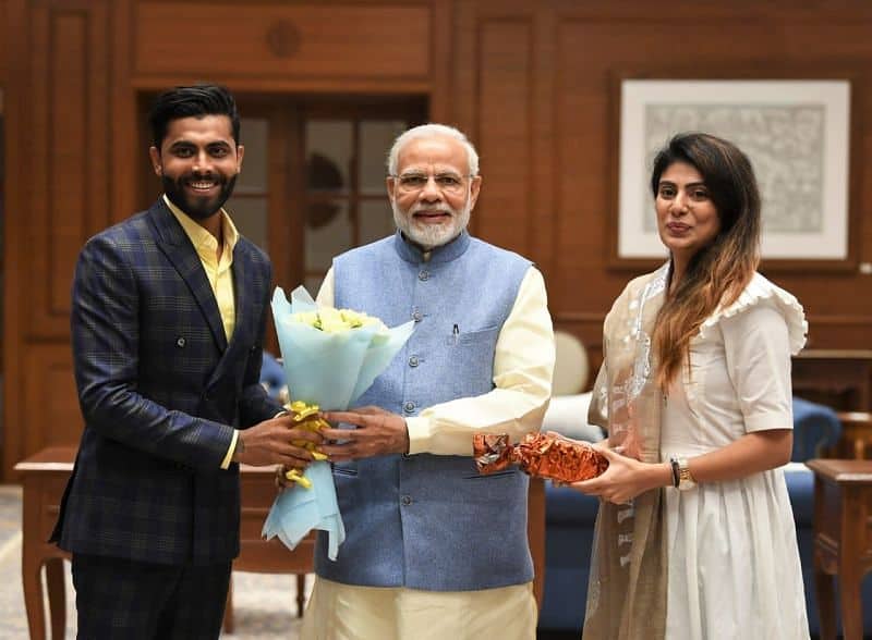 Ravindra Jadeja, PM Modi, Rivaba Jadeja